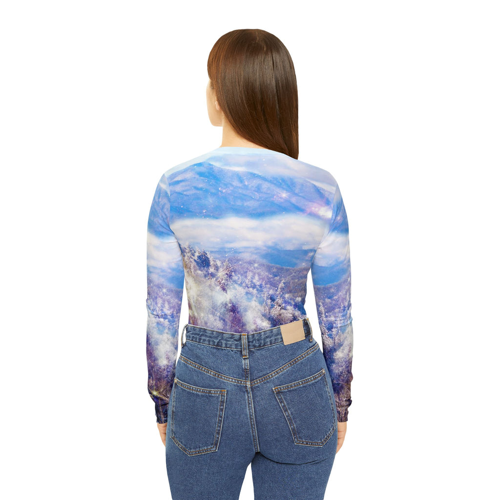 Katerina's Light a Way Smoky Mountain Dreams Women's Long Sleeve V-neck Shirt
