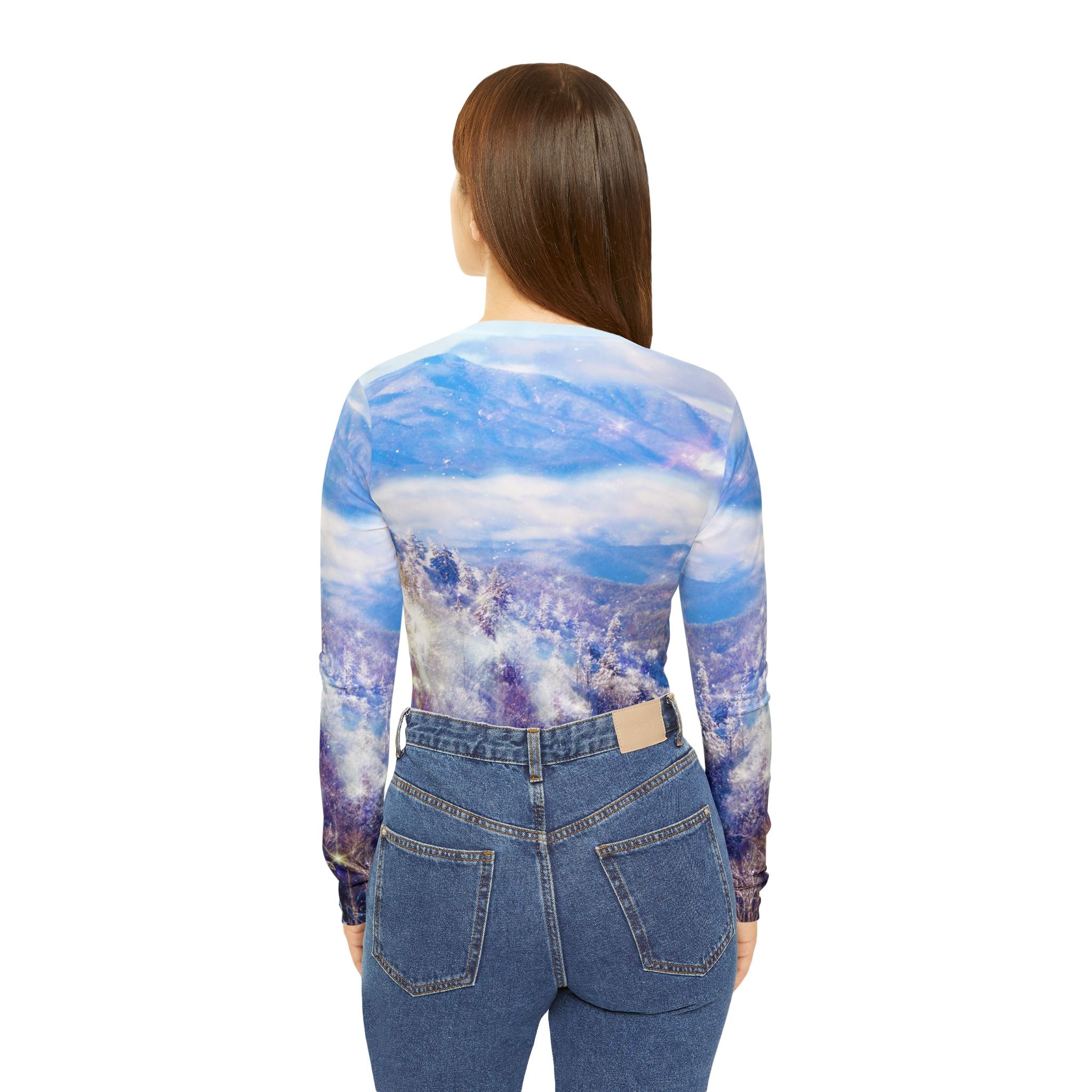 Katerina's Light a Way Smoky Mountain Dreams Women's Long Sleeve V-neck Shirt