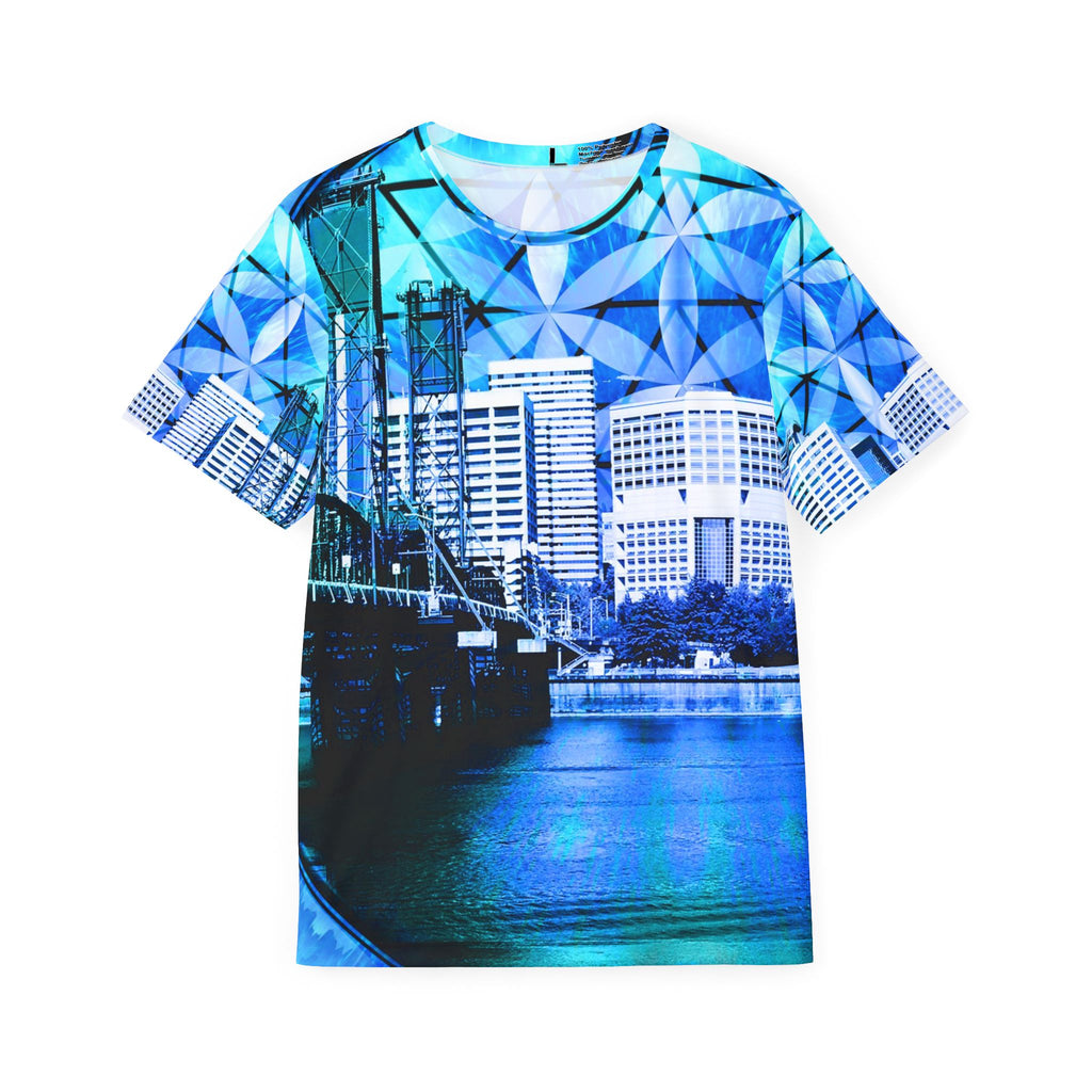 Amen Jin Blue Fire Portland Meditations Men's Sports Jersey