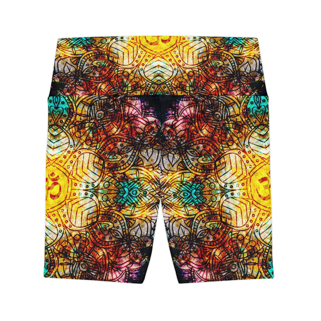 Amen Jin's Desires to Breathe Again Om Meditations Women's Workout Shorts