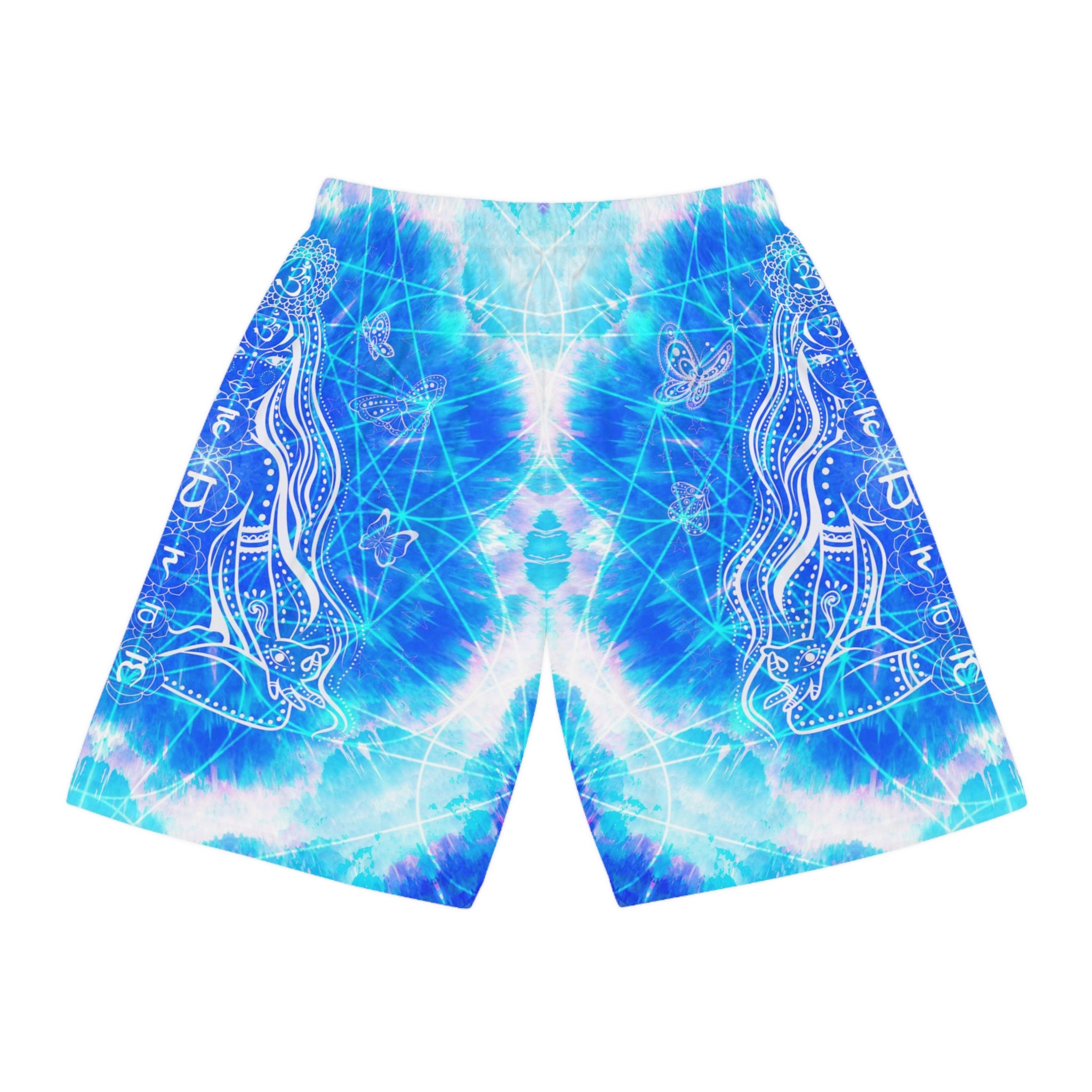 Amen Jin's Blue Sun Cosmic Meditations Basketball Shorts