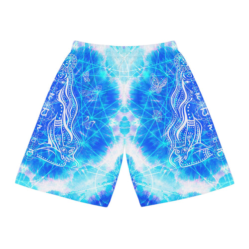 Amen Jin's Blue Sun Cosmic Meditations Basketball Shorts