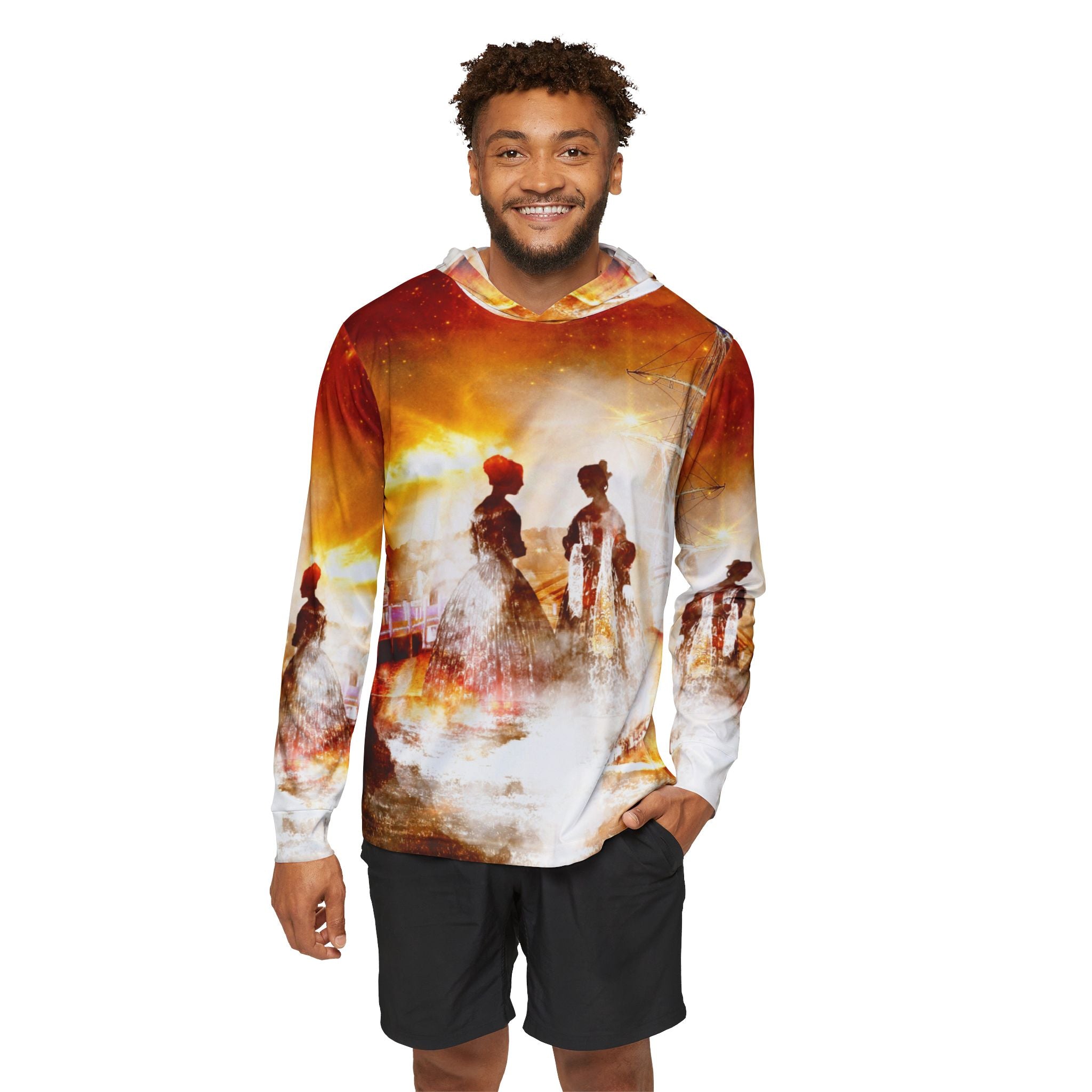 Samhain Eve Salem Harbor Dreams Men's Sports Warmup Hoodie