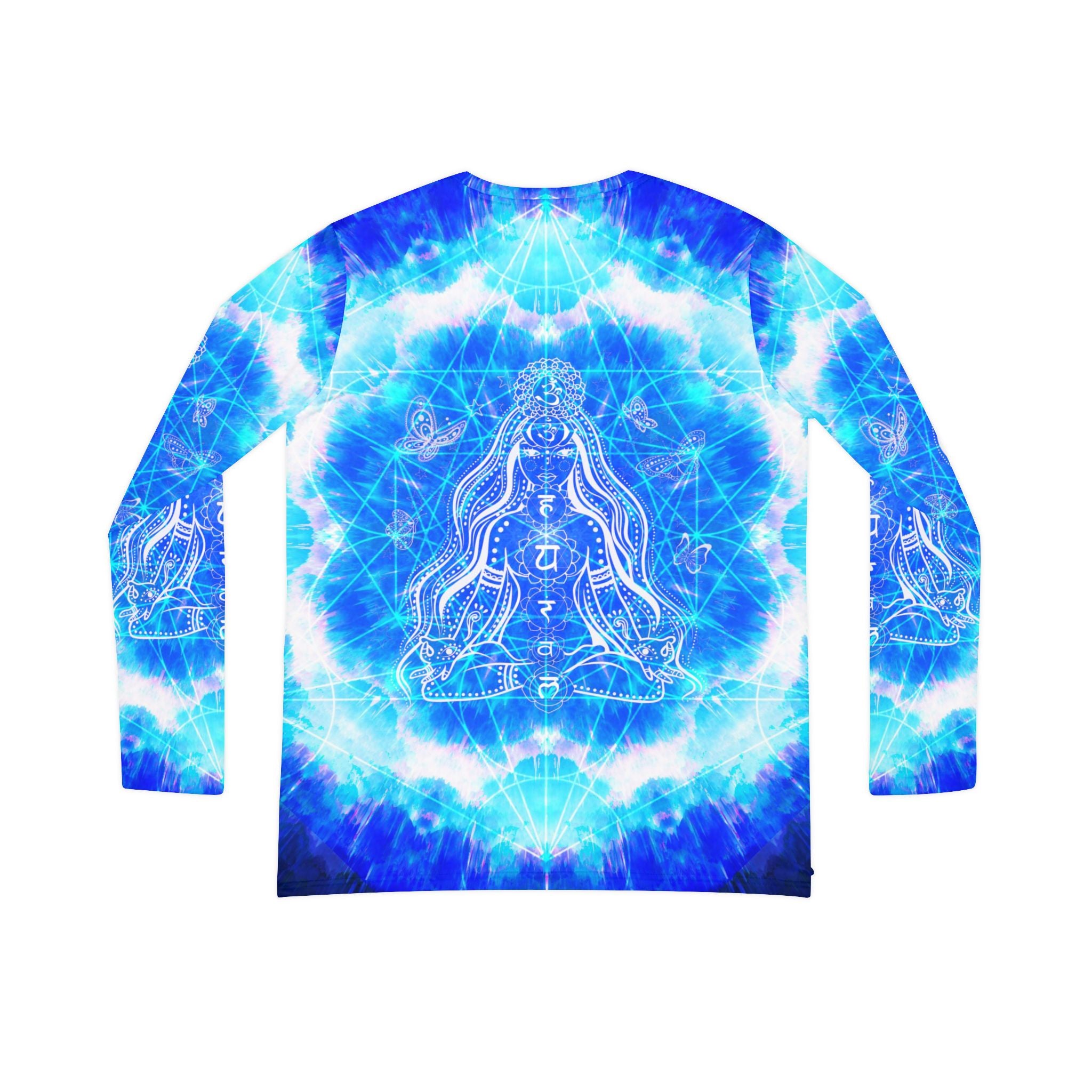 Amen Jin's Blue Sun Cosmic Meditations Women's Long Sleeve V-neck Shirt