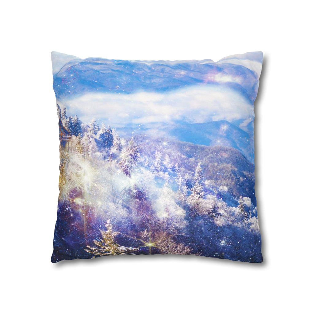 Katerina's Light a Way Smoky Mountain Dreams Faux Suede Square Pillowcase