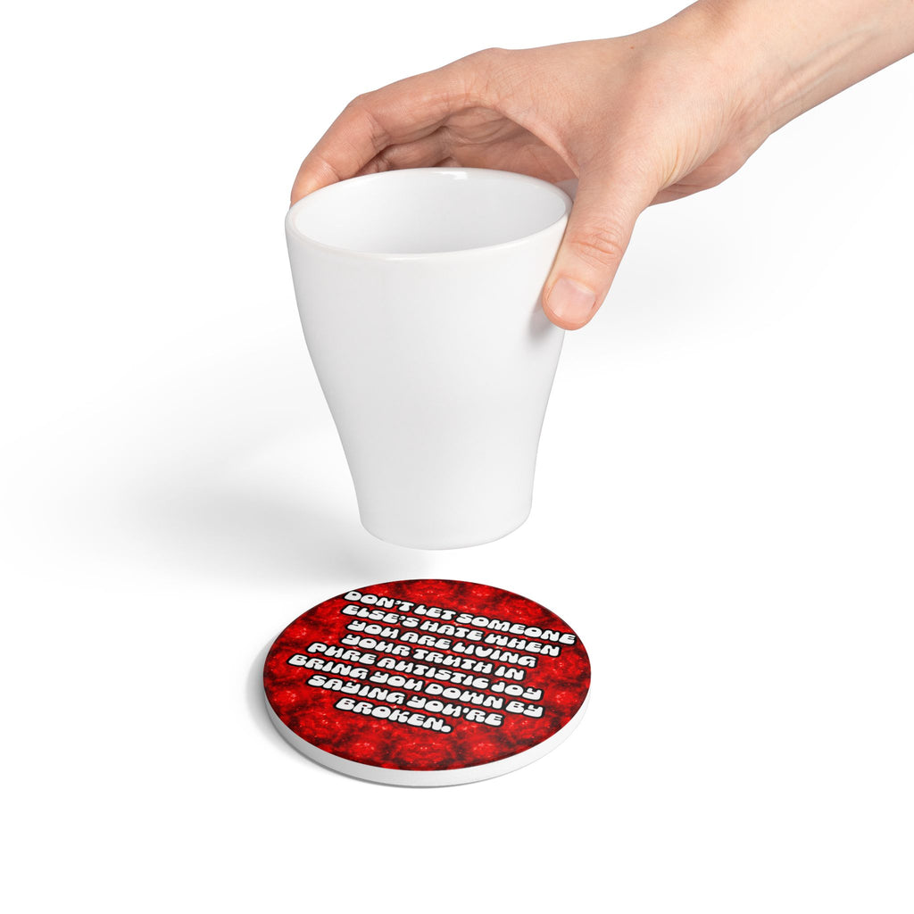 Katerina's Battle Symphony Desires Don't Let Ceramic Coaster