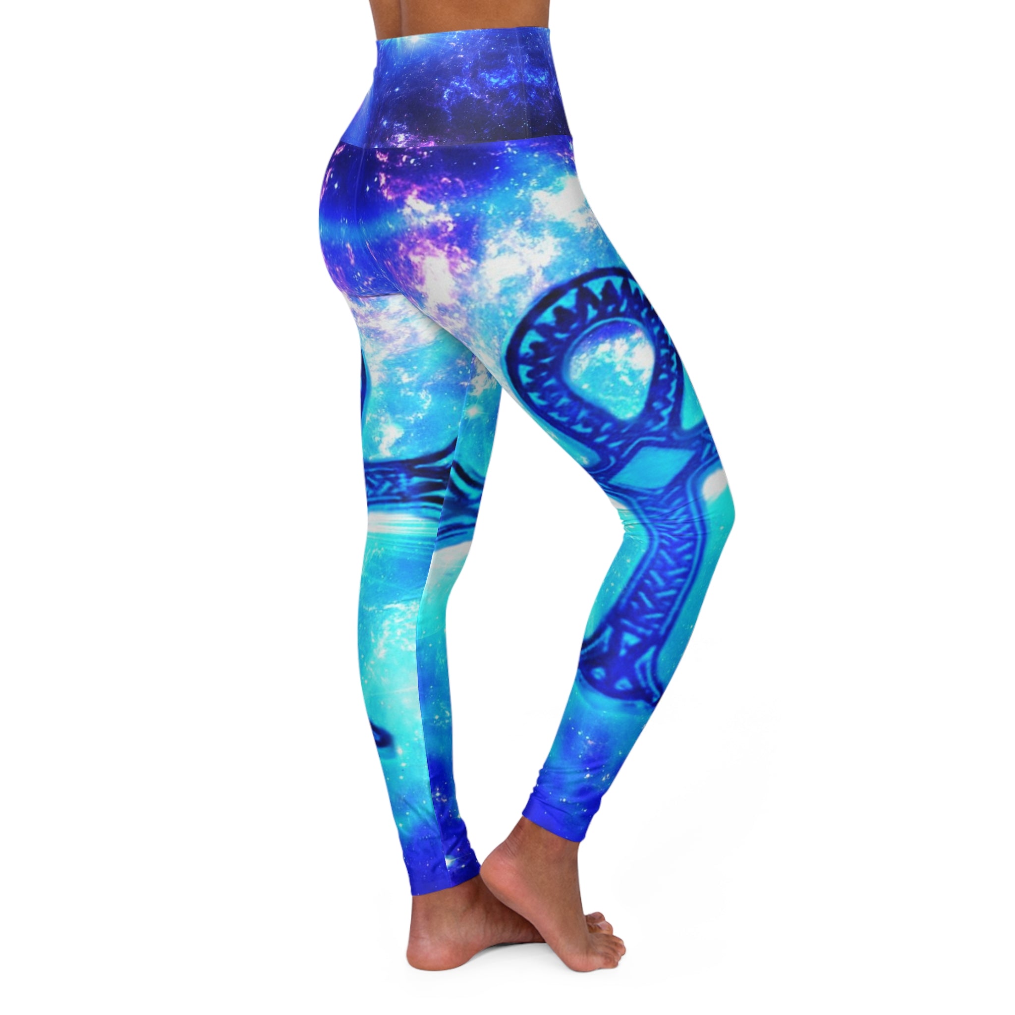 Iridescent Ankh Dreams High Waisted Yoga Leggings