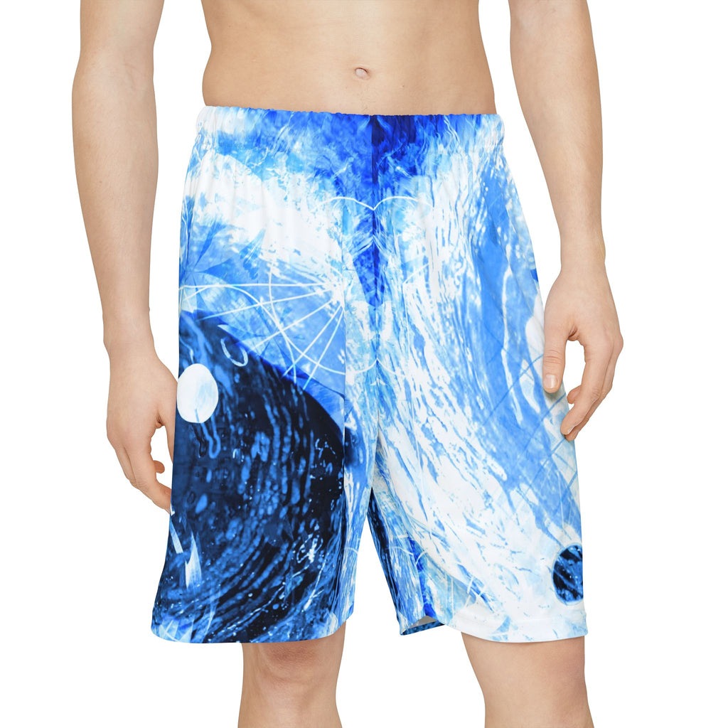 Amen Jin's Blue Sun Koi Meditations Men’s Sports Shorts