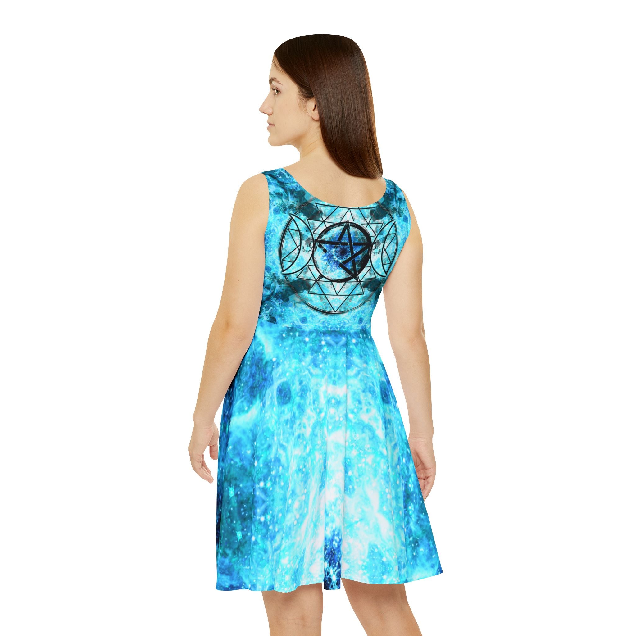 Amen Jin's all the White Horses Triple Goddess Meditations Women's Skater Dress