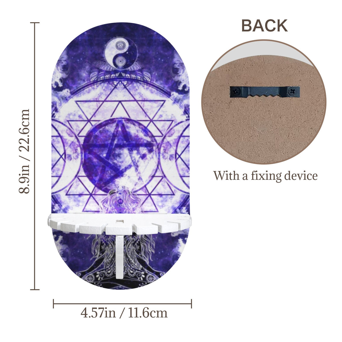 Katerina's Dragon's Eye Magickal Awakening Meditations Wall Mounted Candle Holder | Ships from USA