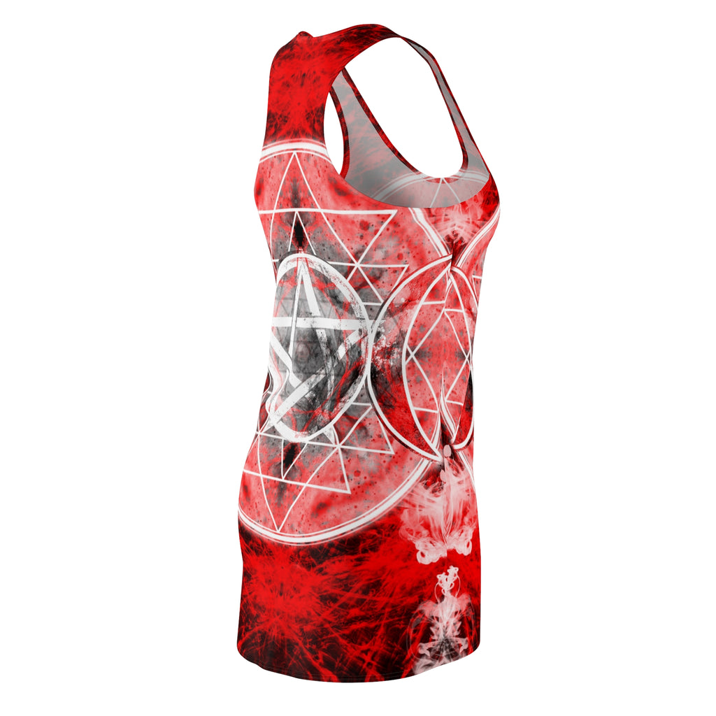 Katerina's Waiting for Hello Triple Goddess Meditations Women's Racerback Dress