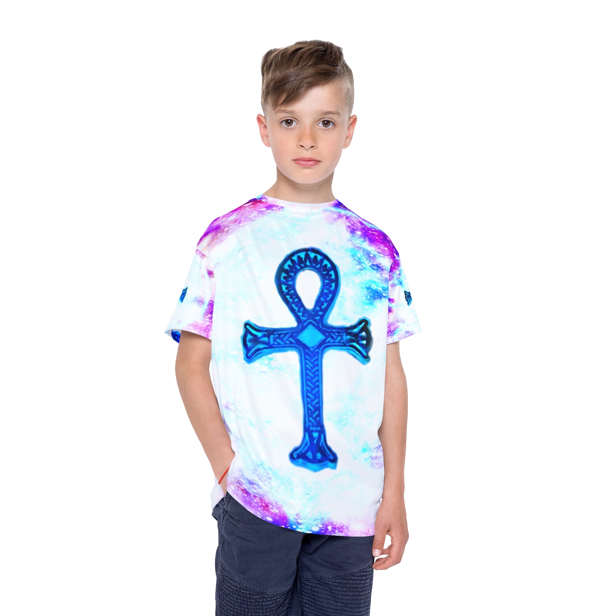 Rainbow Universe Ankh Dreams Kids Sports Jersey