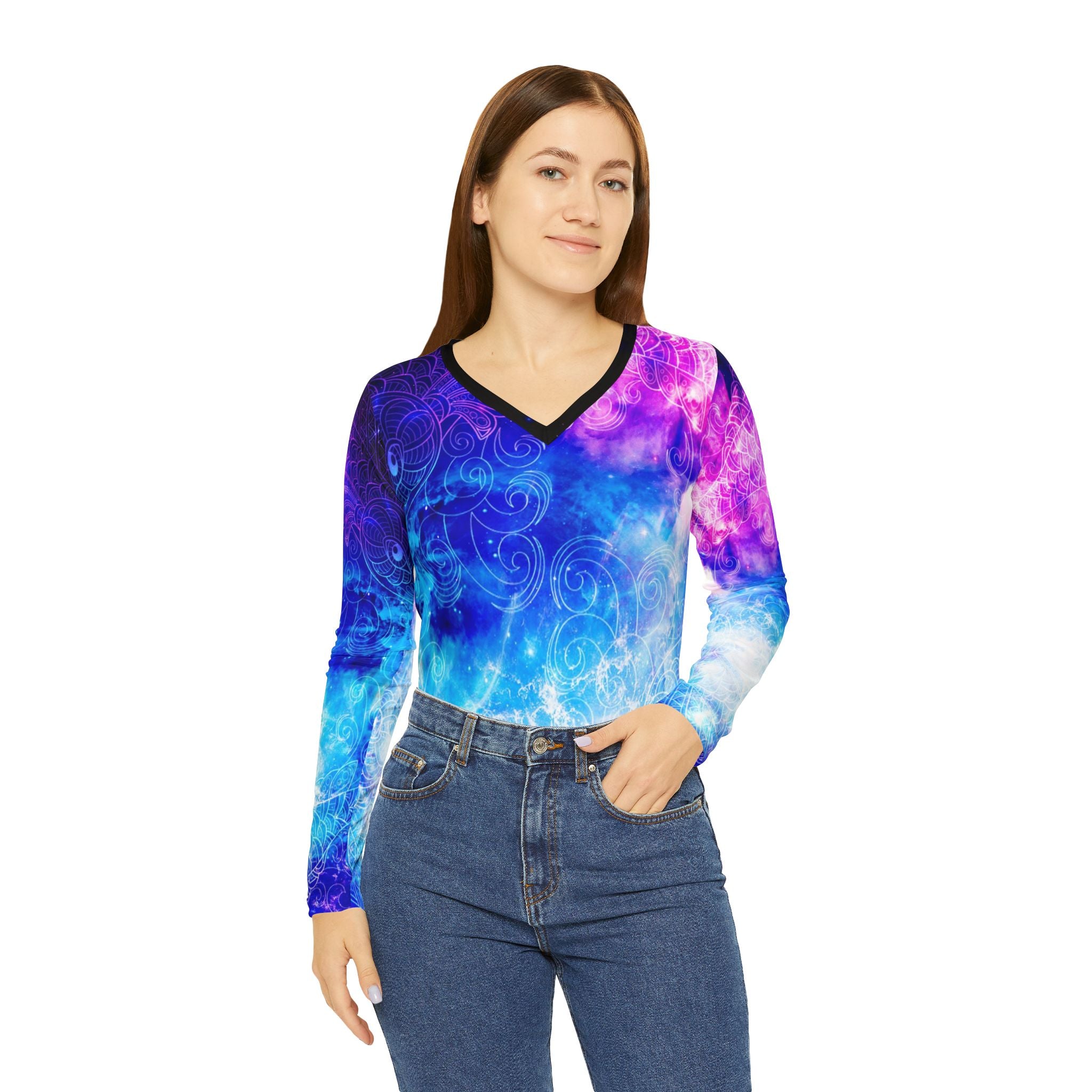 Creation's Heaven Koi Dreams Long Sleeve V-neck Shirt