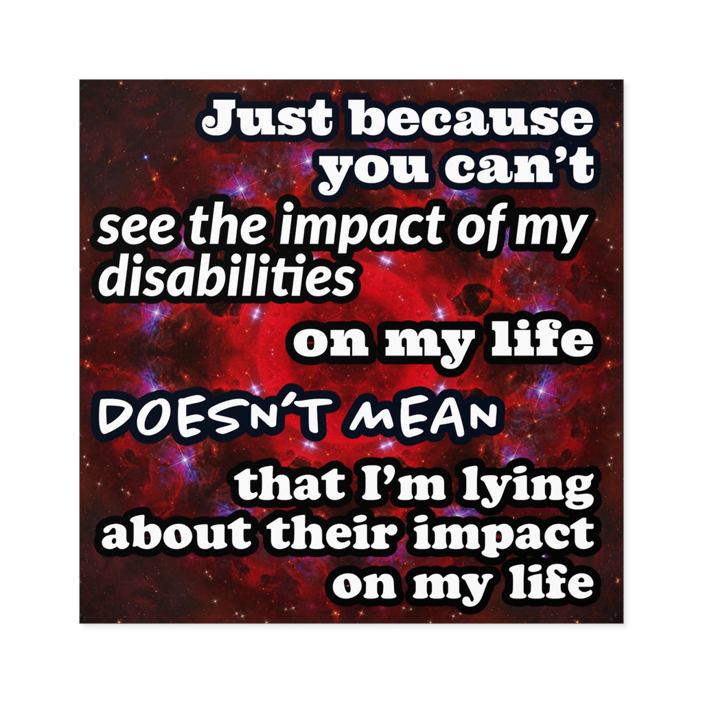 Katerina's Battle Symphony Desires "Just Because You Can't" Square Stickers, Indoor\Outdoor