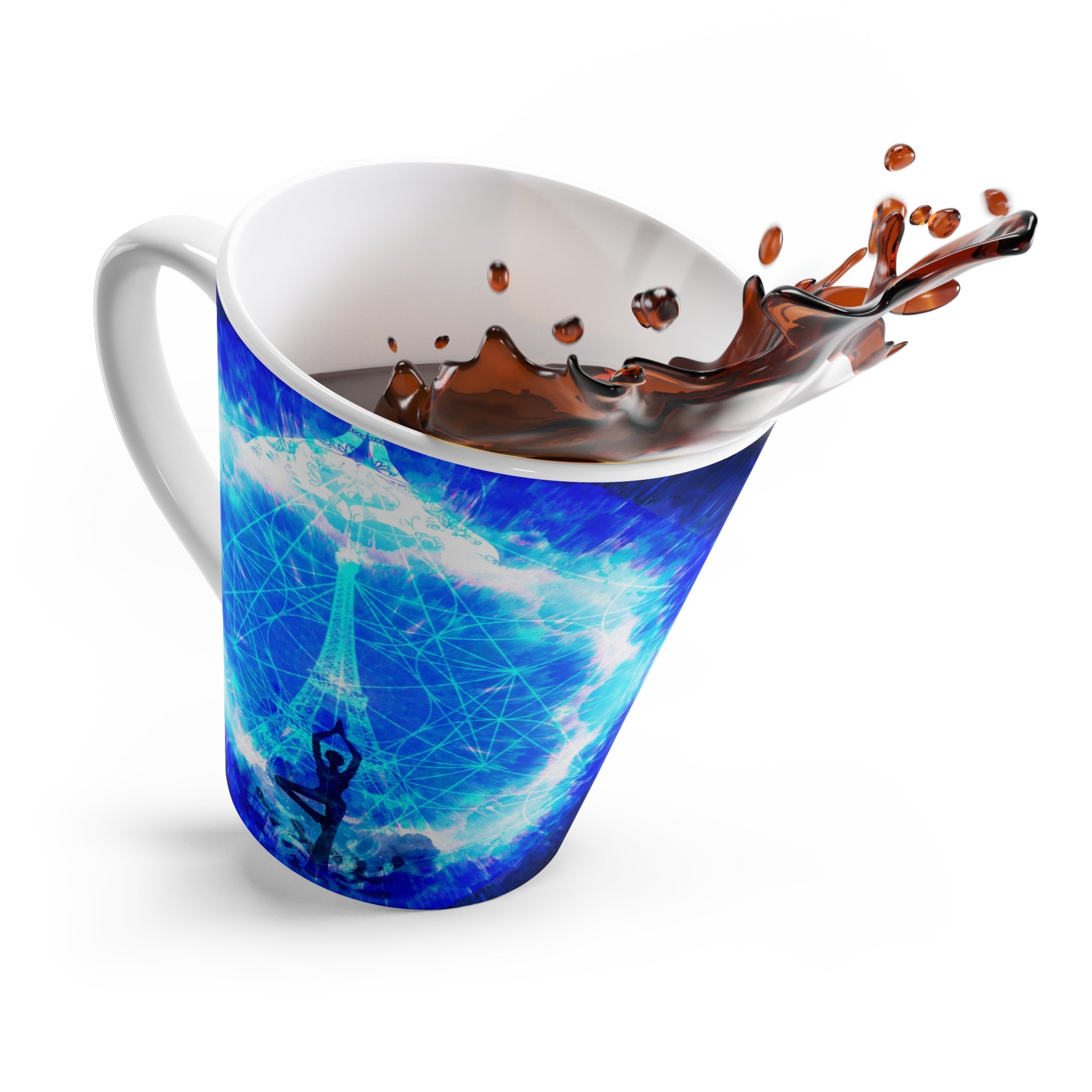 Amen Jin's Blue Sun Parisian Meditations Latte Mug