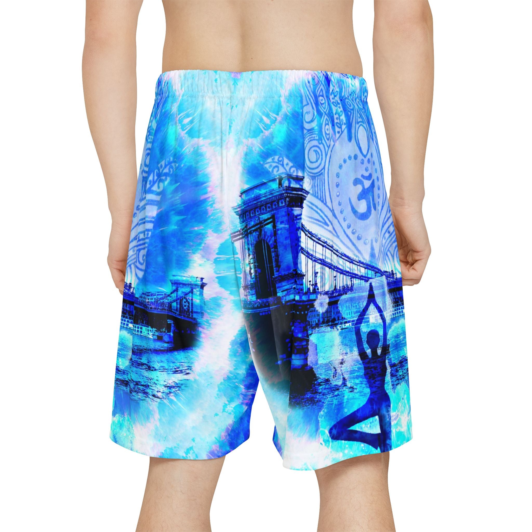 Amen Jin's Blue Sun Budapest Meditations  Men’s Sports Shorts