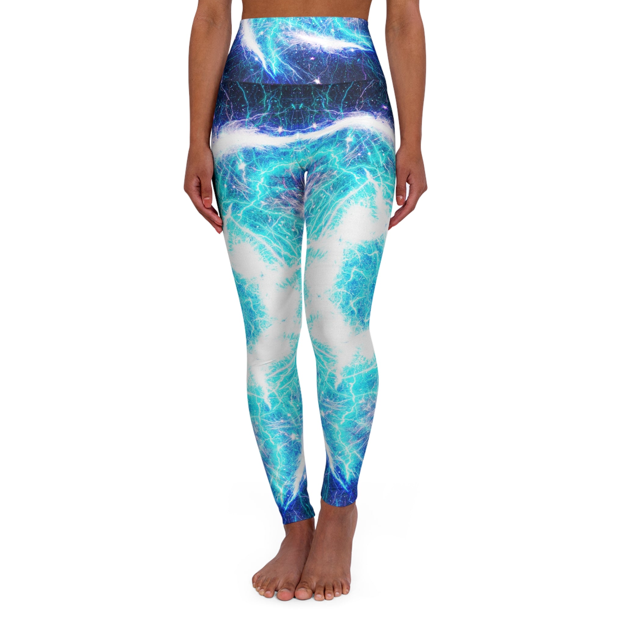 Katerina's Electric Dragon Fire Desires High Waisted Yoga Leggings