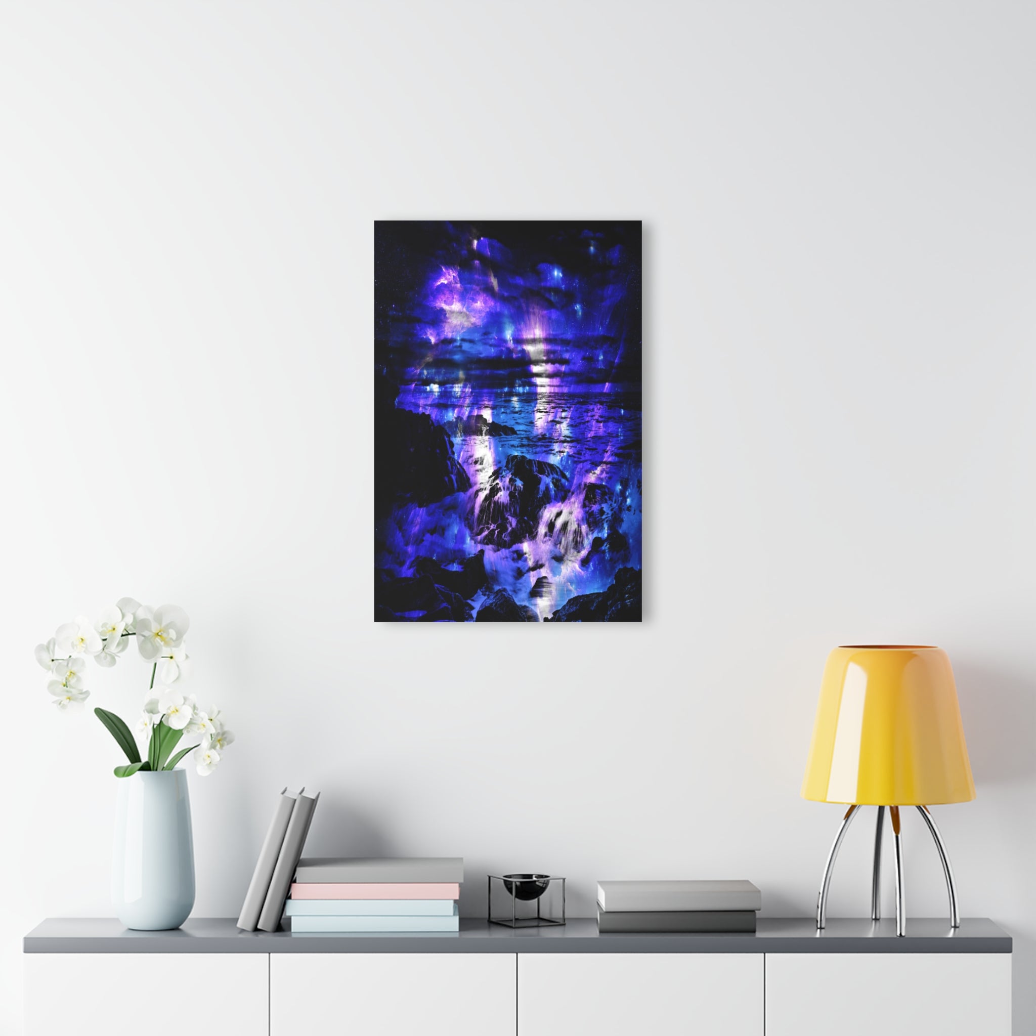 Amethyst Sapphire Cosmic Falls Dreams Acrylic Prints (French Cleat Hanging)