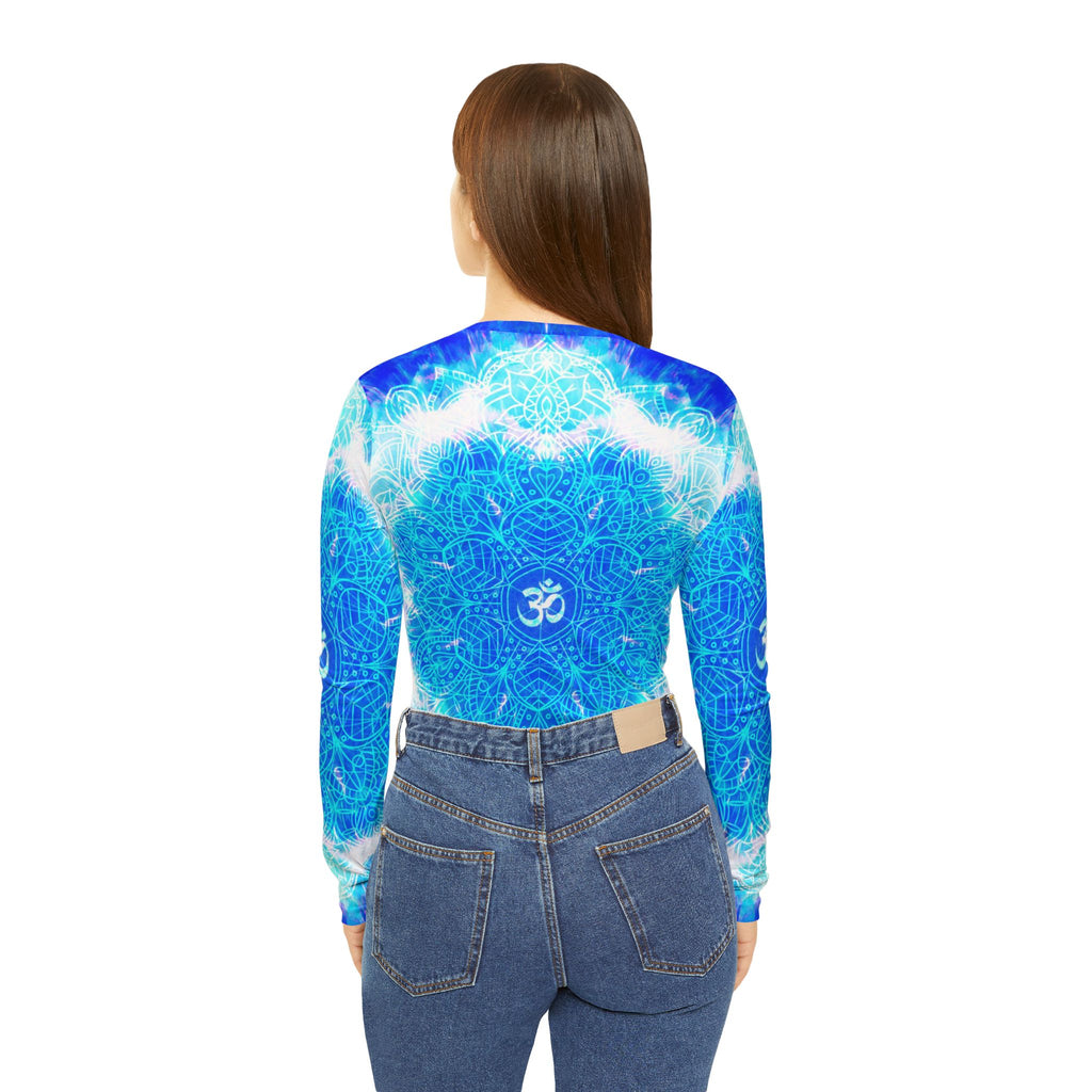 Amen Jin's Blue Sun Om Meditations Long Sleeve V-neck