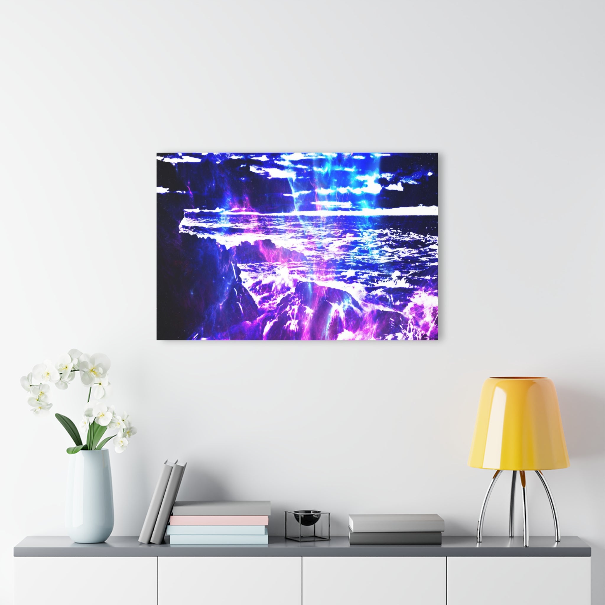 Amethyst Cosmic Falls Dreams Acrylic Prints (French Cleat Hanging)
