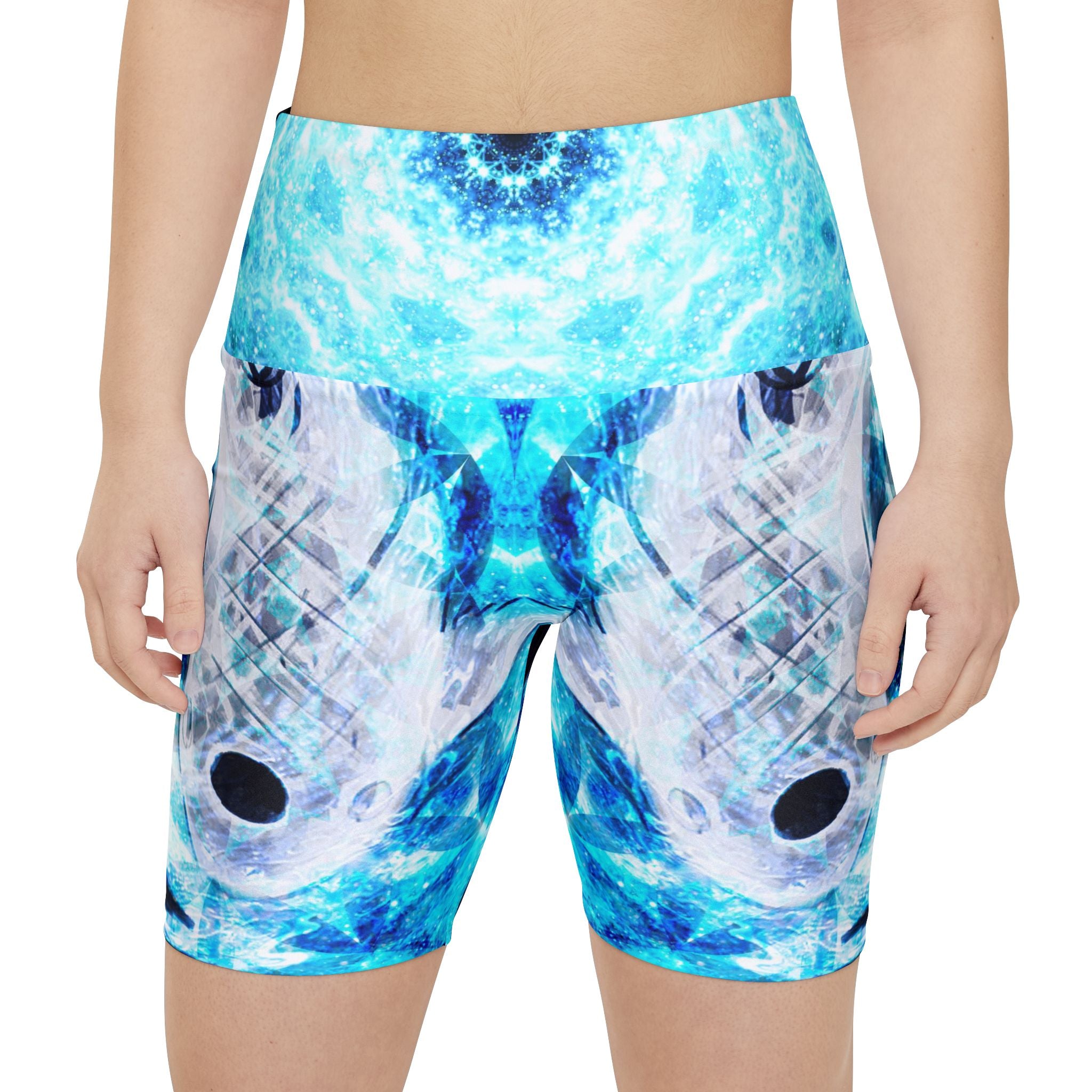 Amen Jin's all the White Horses Koi Meditations Women's Workout Shorts
