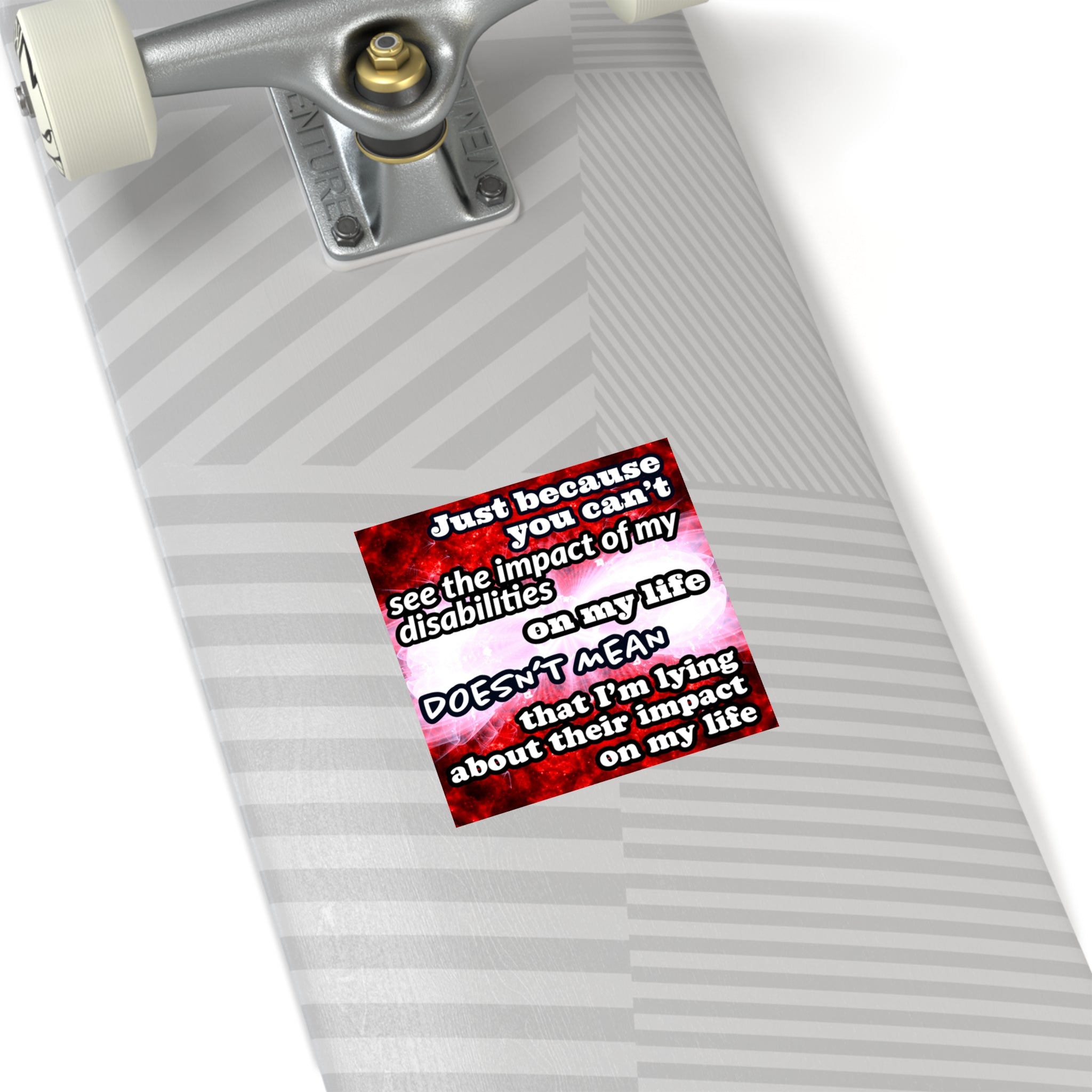 Katerina's Battle Symphony Red Instead "Just Because You Can't See" Square Stickers, Indoor\Outdoor