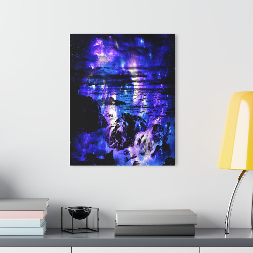 Amethyst Sapphire Cosmic Falls Dreams Acrylic Prints (French Cleat Hanging)