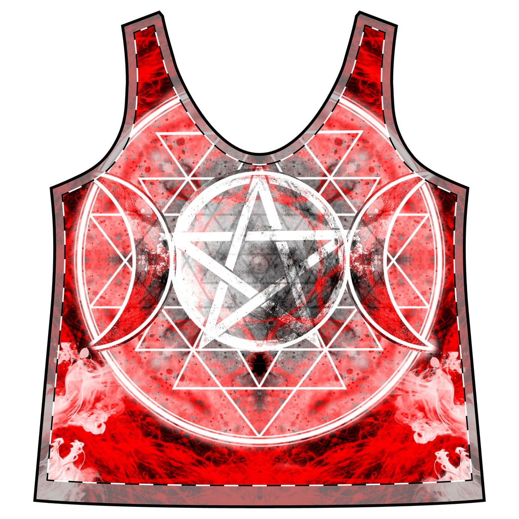 Katerina's Waiting for Hello Triple Goddess Meditations Women's Racerback Tank