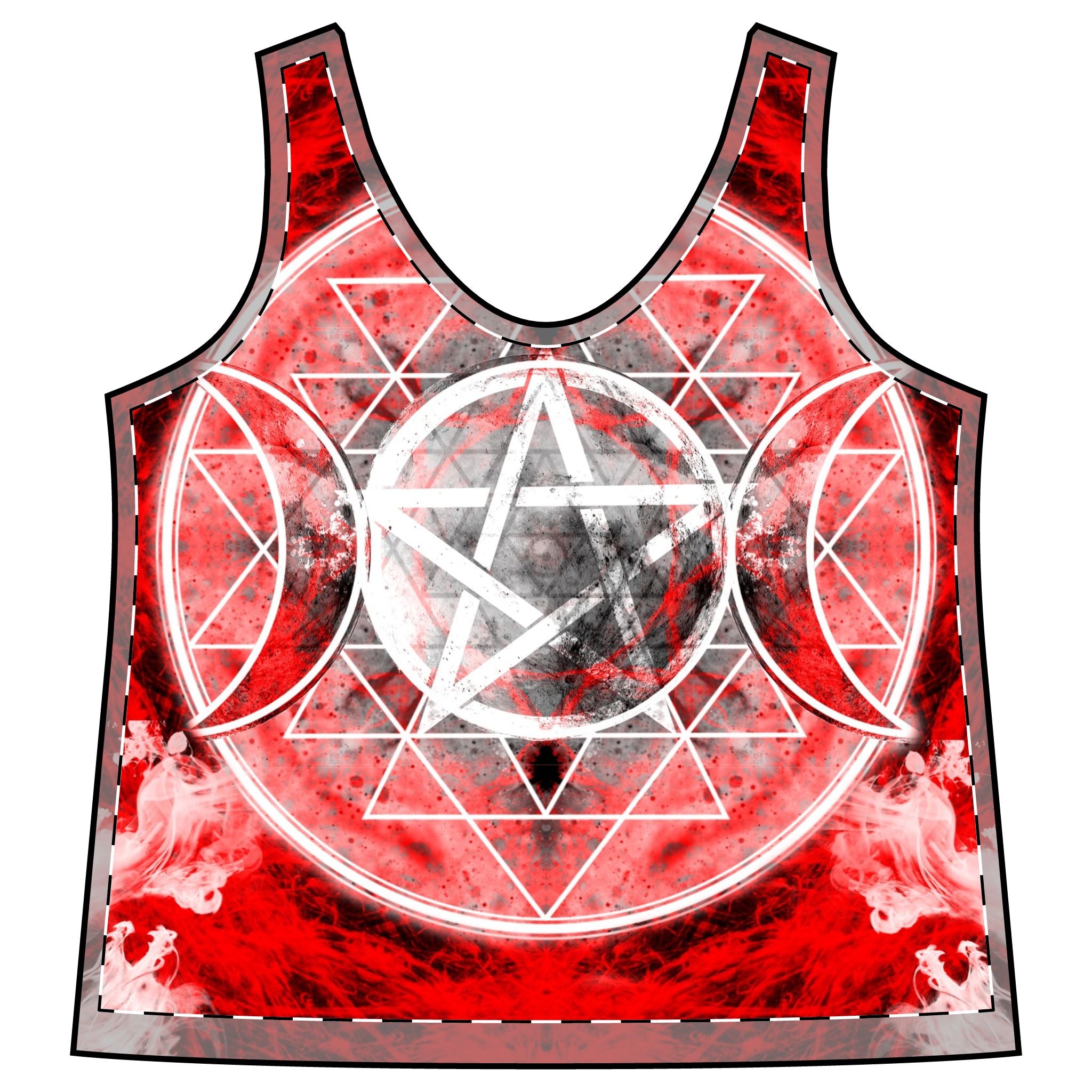 Katerina's Waiting for Hello Triple Goddess Meditations Women's Racerback Tank