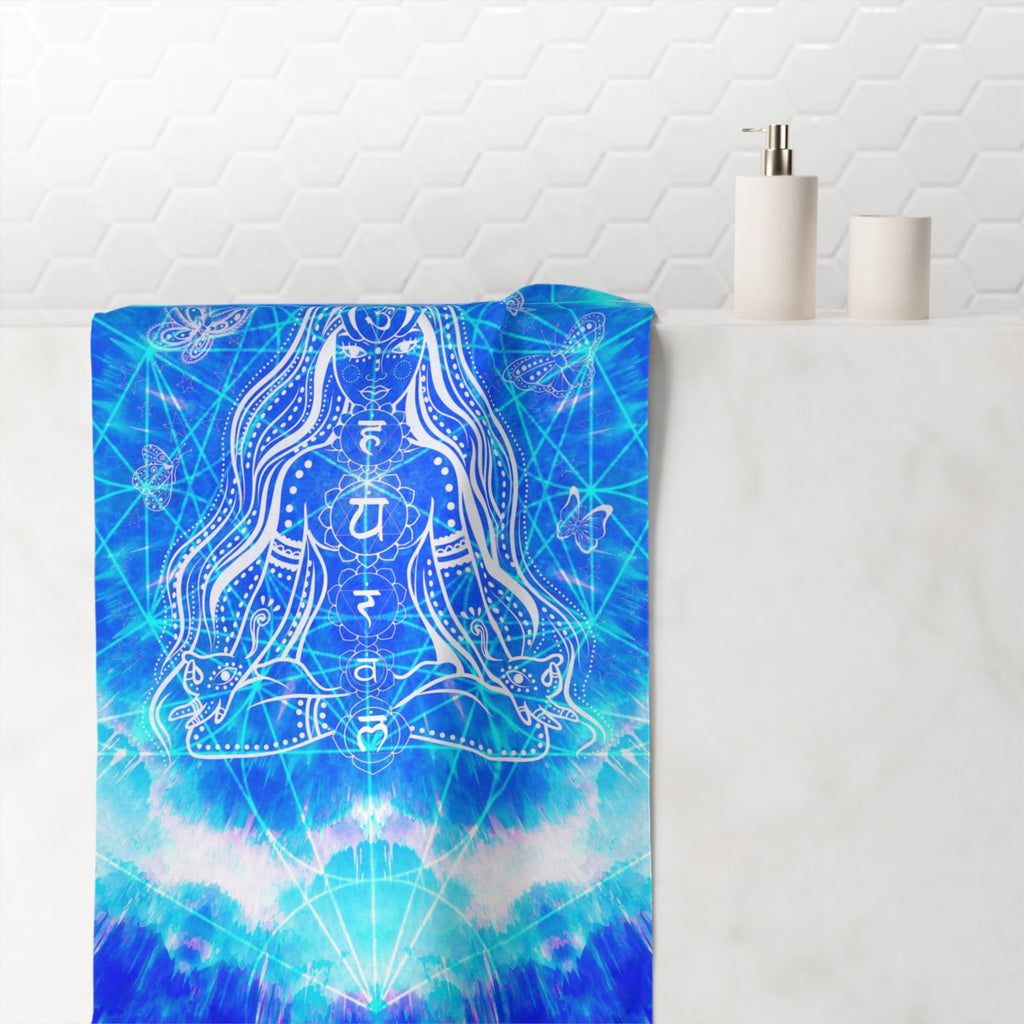 Amen Jin's Blue Sun Cosmic Meditations Mink-Cotton Towel
