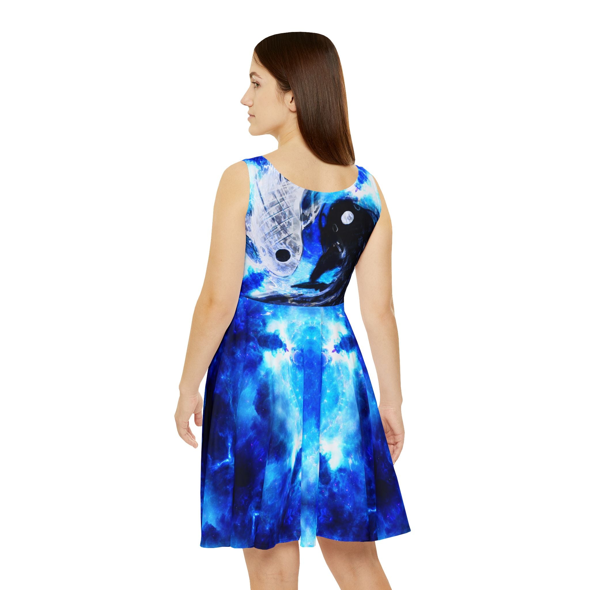 Amen Jin's Mandala of Dragon Fire Desires Koi Dreams Women's Skater Dress