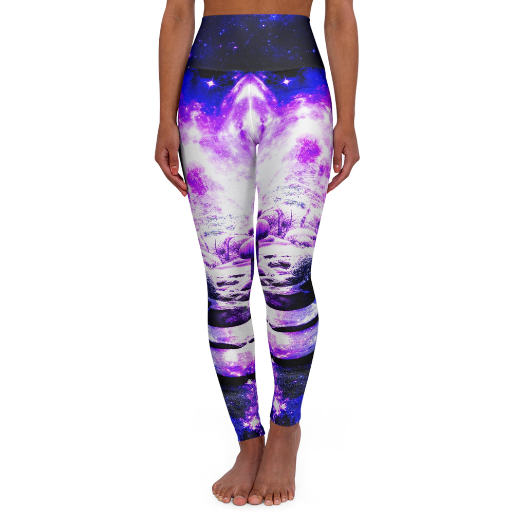 Amethyst Rose Tranquil Garden Dreams High Waisted Yoga Leggings