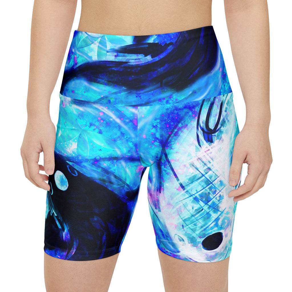 Amen Jin's Memories of Yesterday Koi Meditations Women's Workout Shorts