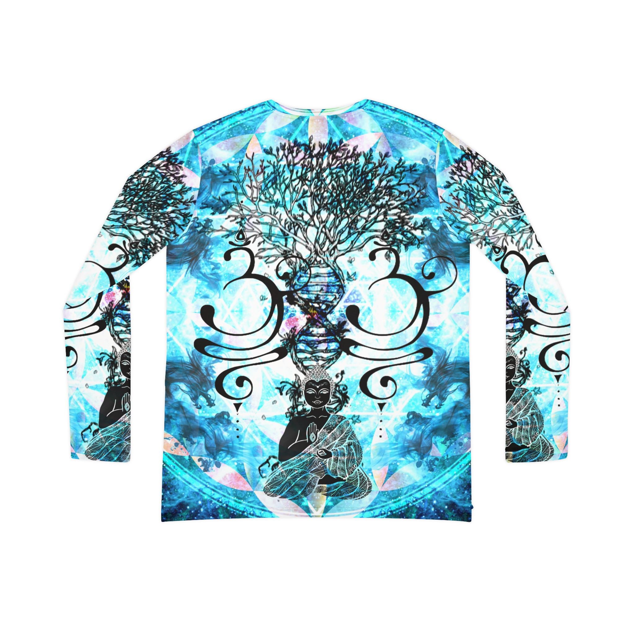 Amen Jin's all the White Horses Buddha Meditations Long Sleeve V-neck Shirt