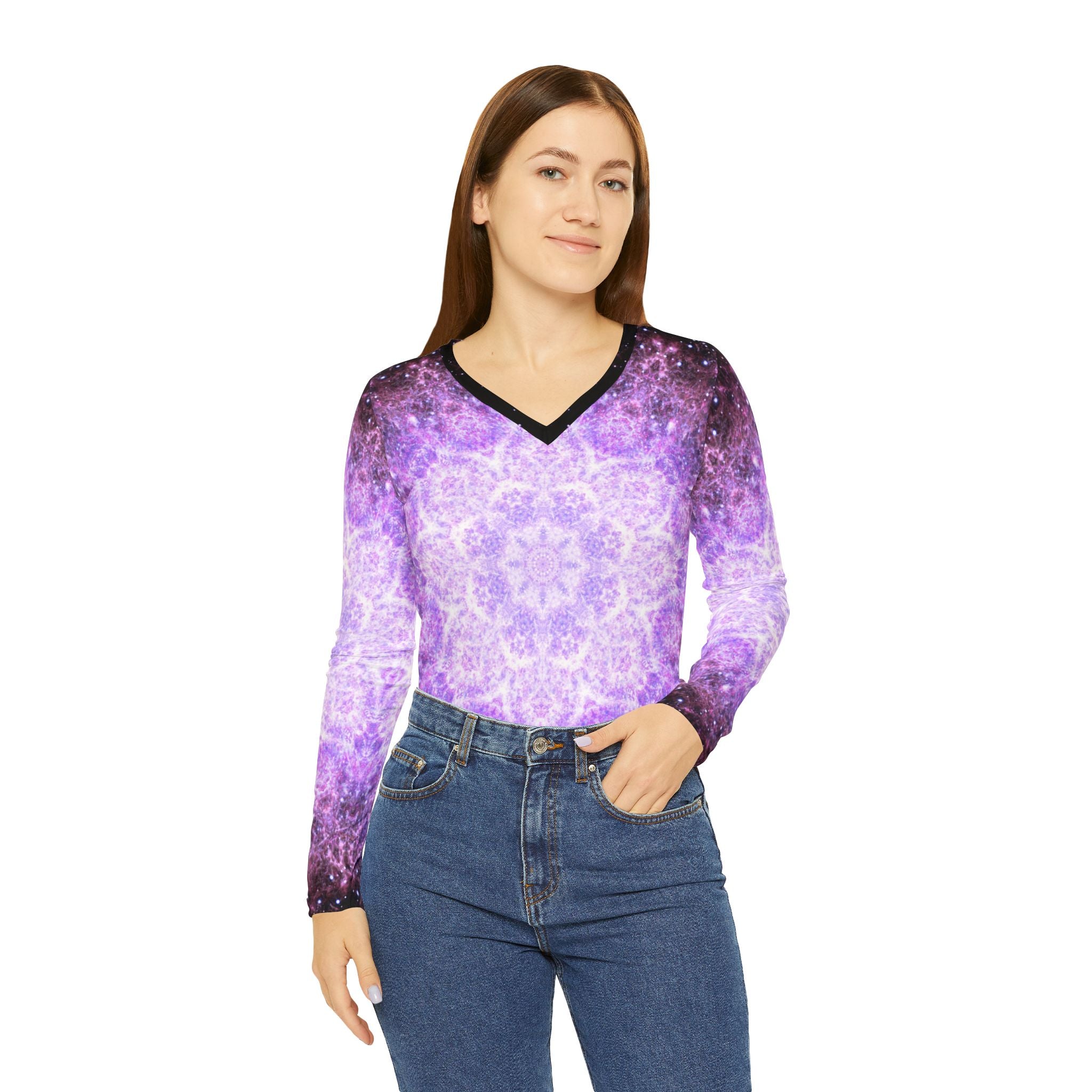 Sahasara Desires Long Sleeve V-neck Shirt