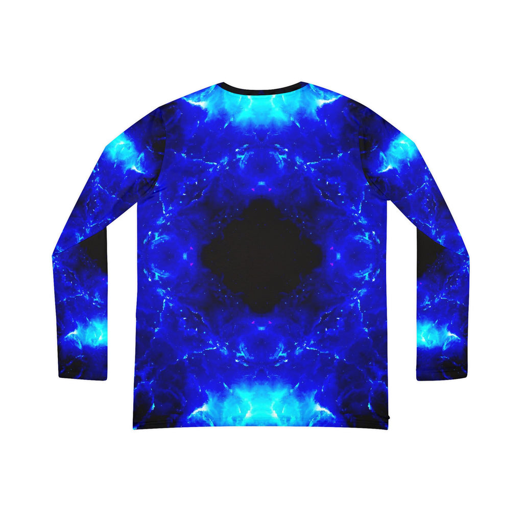 Amen Jin's Blue Flame Desires Long Sleeve V-neck Shirt