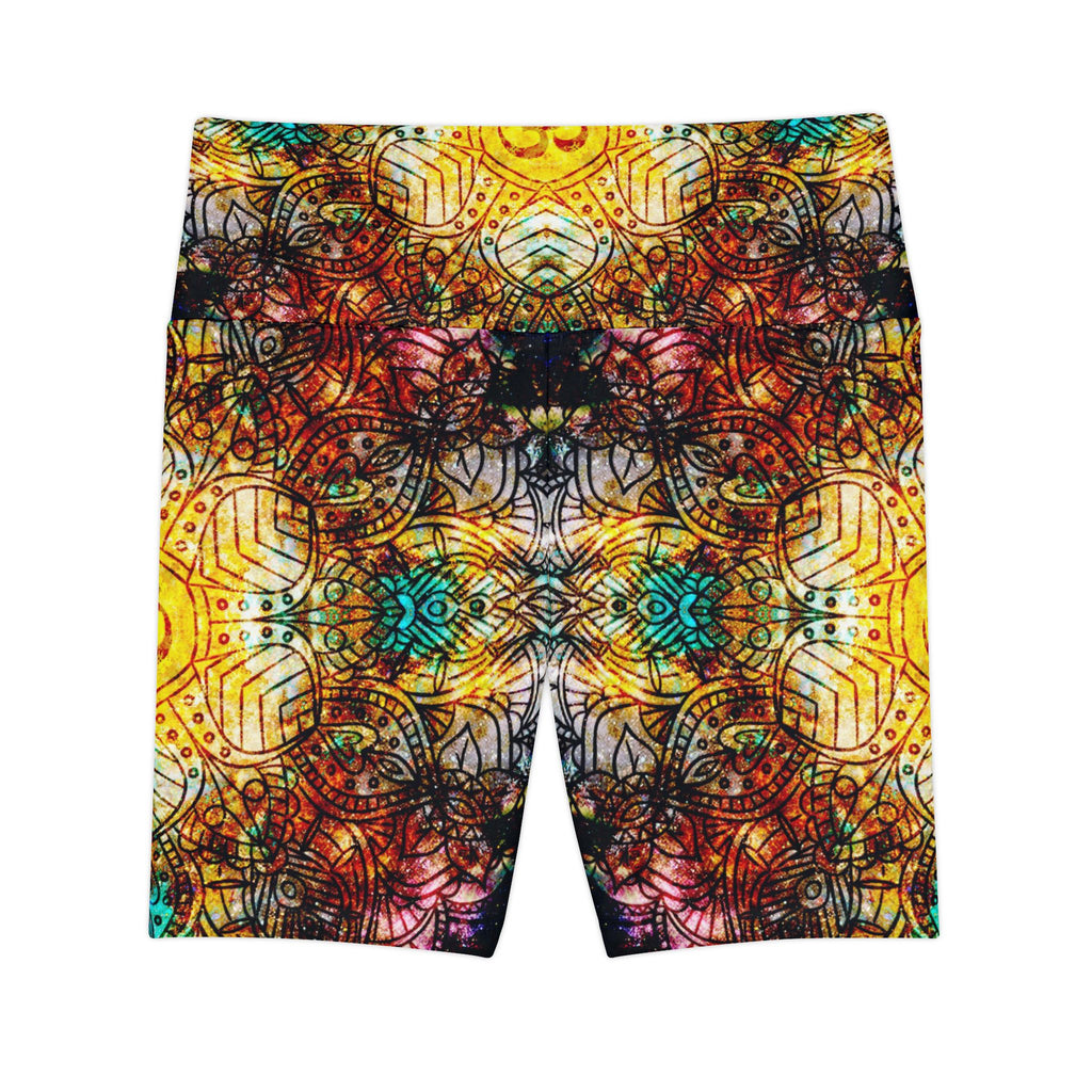 Amen Jin's Desires to Breathe Again Om Meditations Women's Workout Shorts