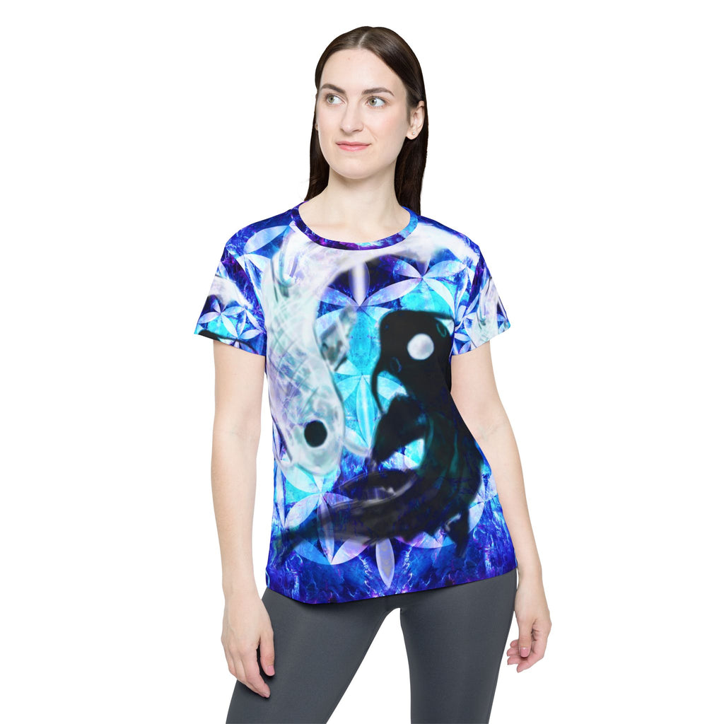 Amen Jin's Dragon's Gate Koi Meditations Women's Sports Jersey