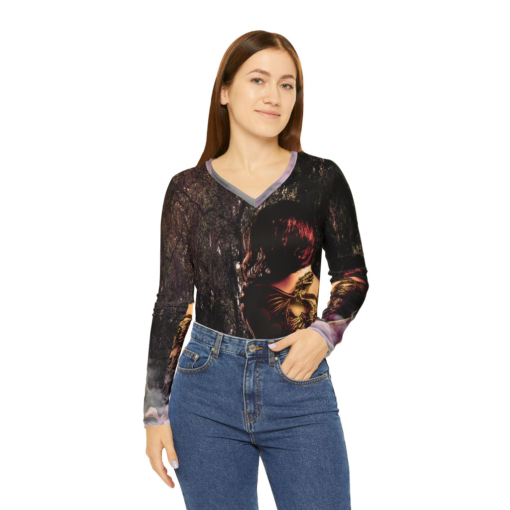 Samhain Eve Dreams Women's Long Sleeve V-neck Shirt