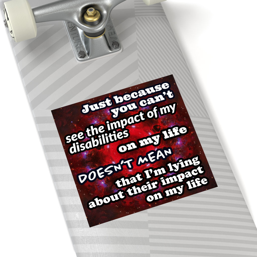 Katerina's Battle Symphony Desires "Just Because You Can't" Square Stickers, Indoor\Outdoor