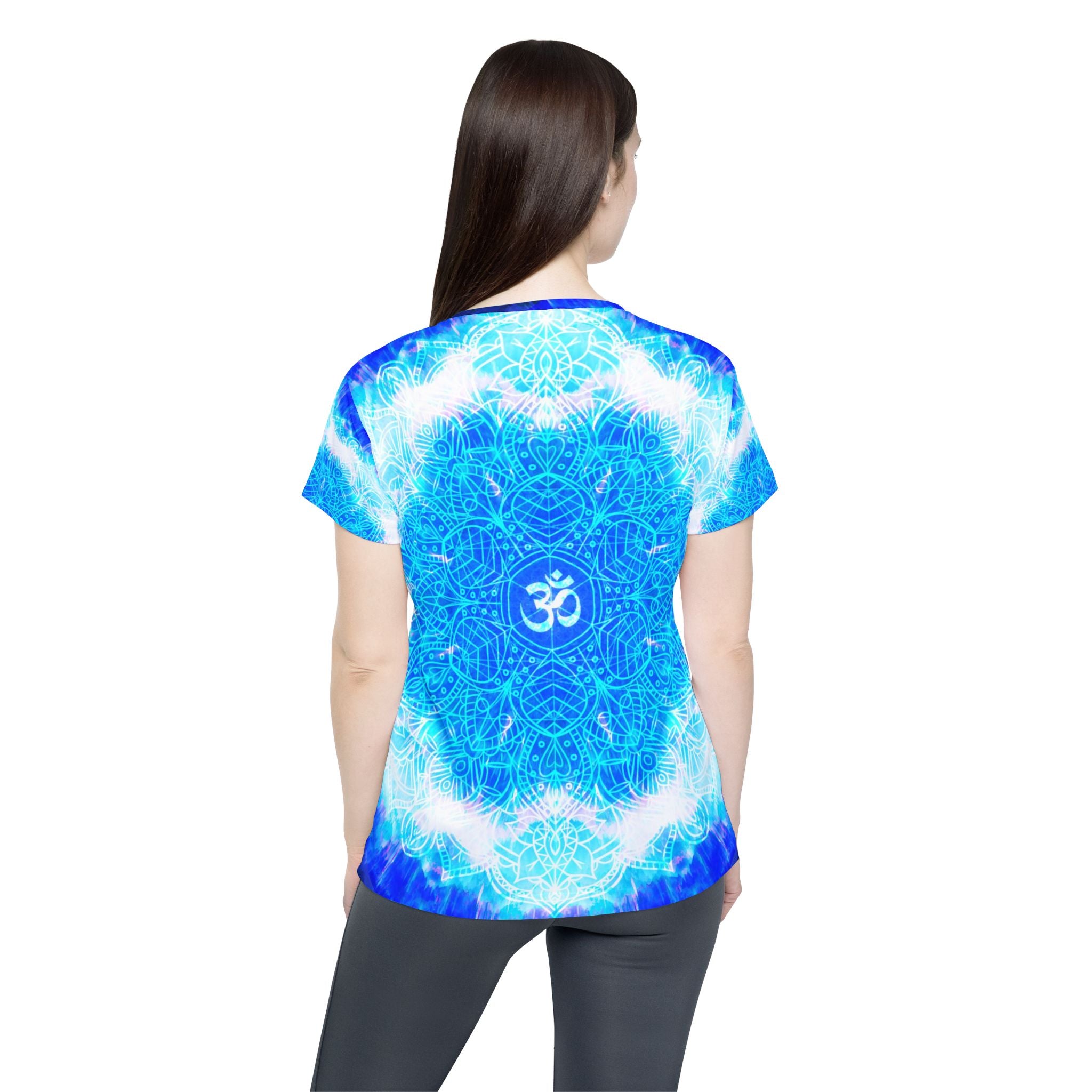 Amen Jin's Blue Sun Om Meditations Women's Sports Jersey