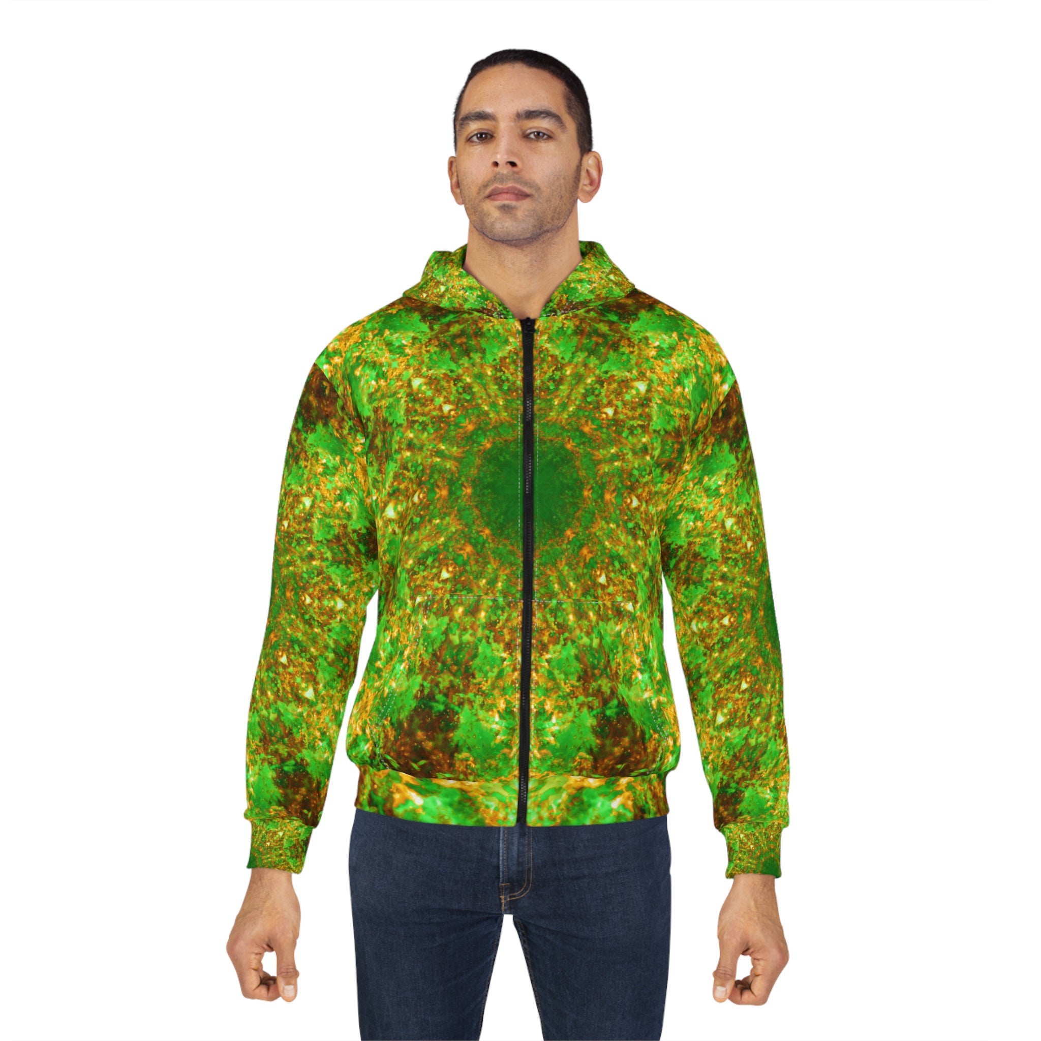 Katerina's Yule Lighted String Desires Unisex Zip Hoodie