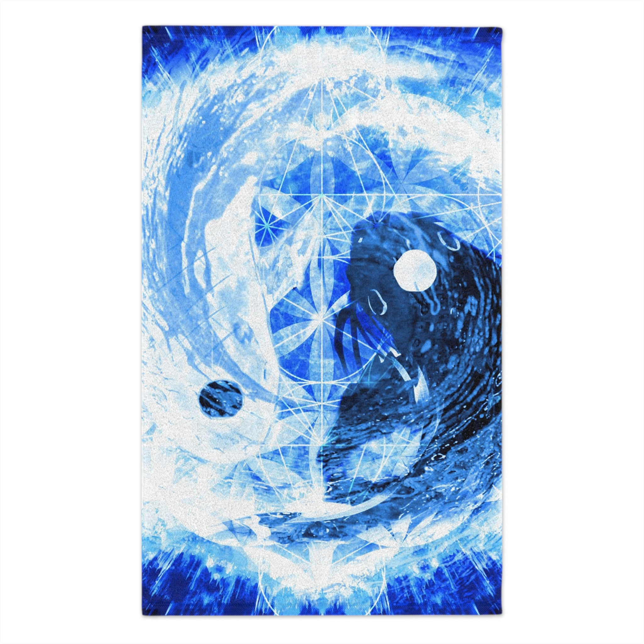 Amen Jin's Blue Sun Koi Meditations Rally Towel, 11x18
