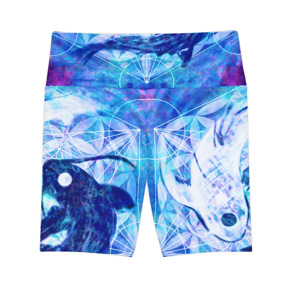 Amen Jin's Lotus Desires Koi Meditations Women's Workout Shorts