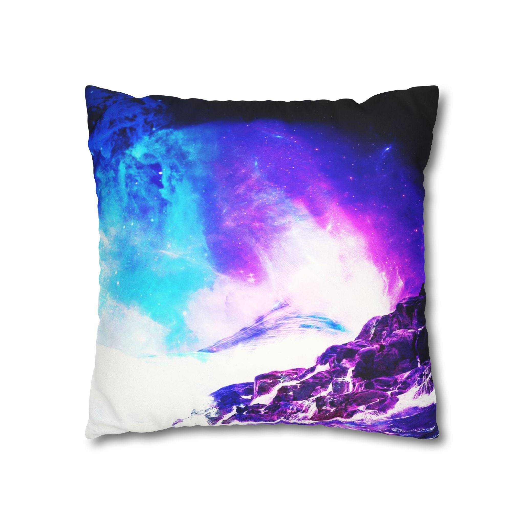 Creation's Heaven Serenity Bay Dreams Faux Suede Square Pillow Case