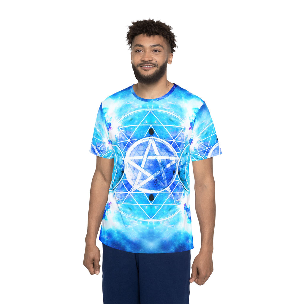 Amen Jins Mandala of Dragon Fire Triple Goddess Meditations Men's Sports Jersey