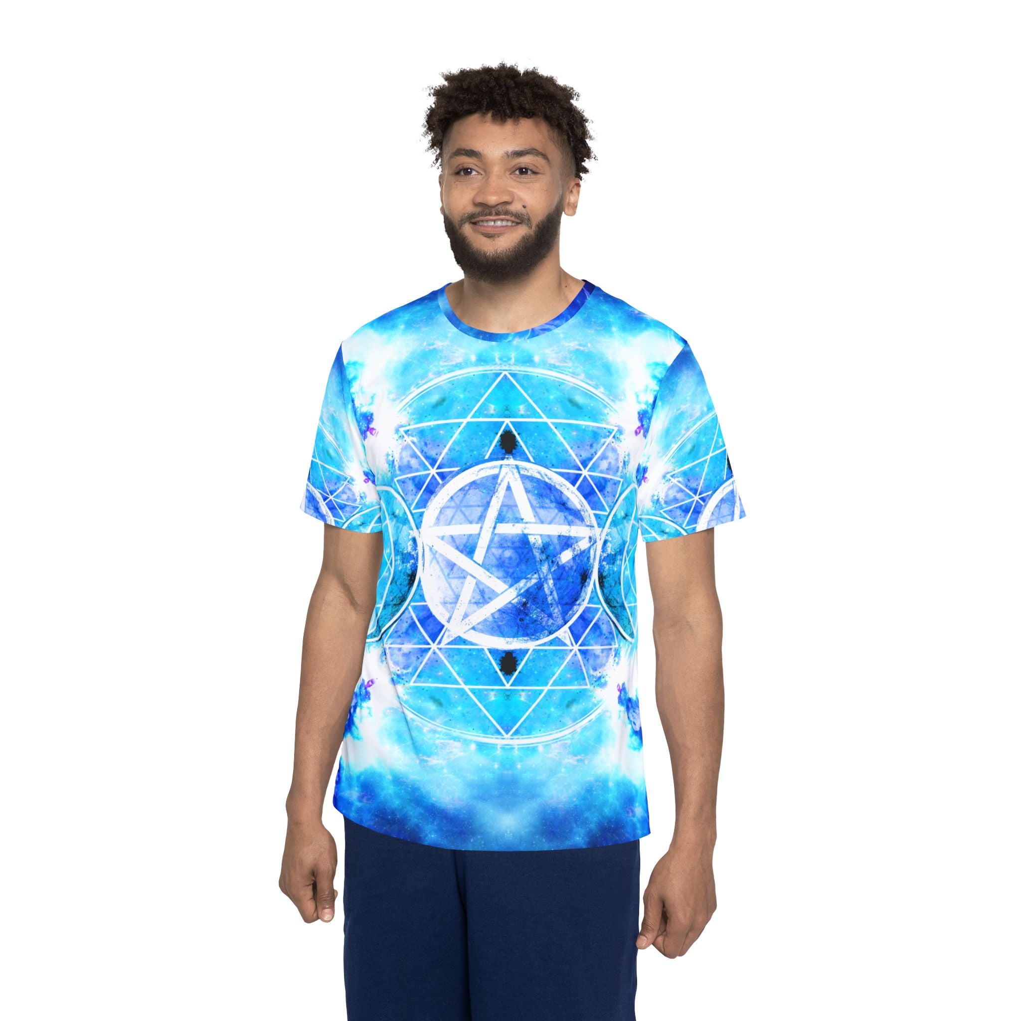 Amen Jins Mandala of Dragon Fire Triple Goddess Meditations Men's Sports Jersey