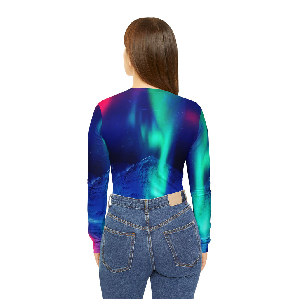 Lighted String Matanuska Dreams Women's Long Sleeve V-neck Shirt