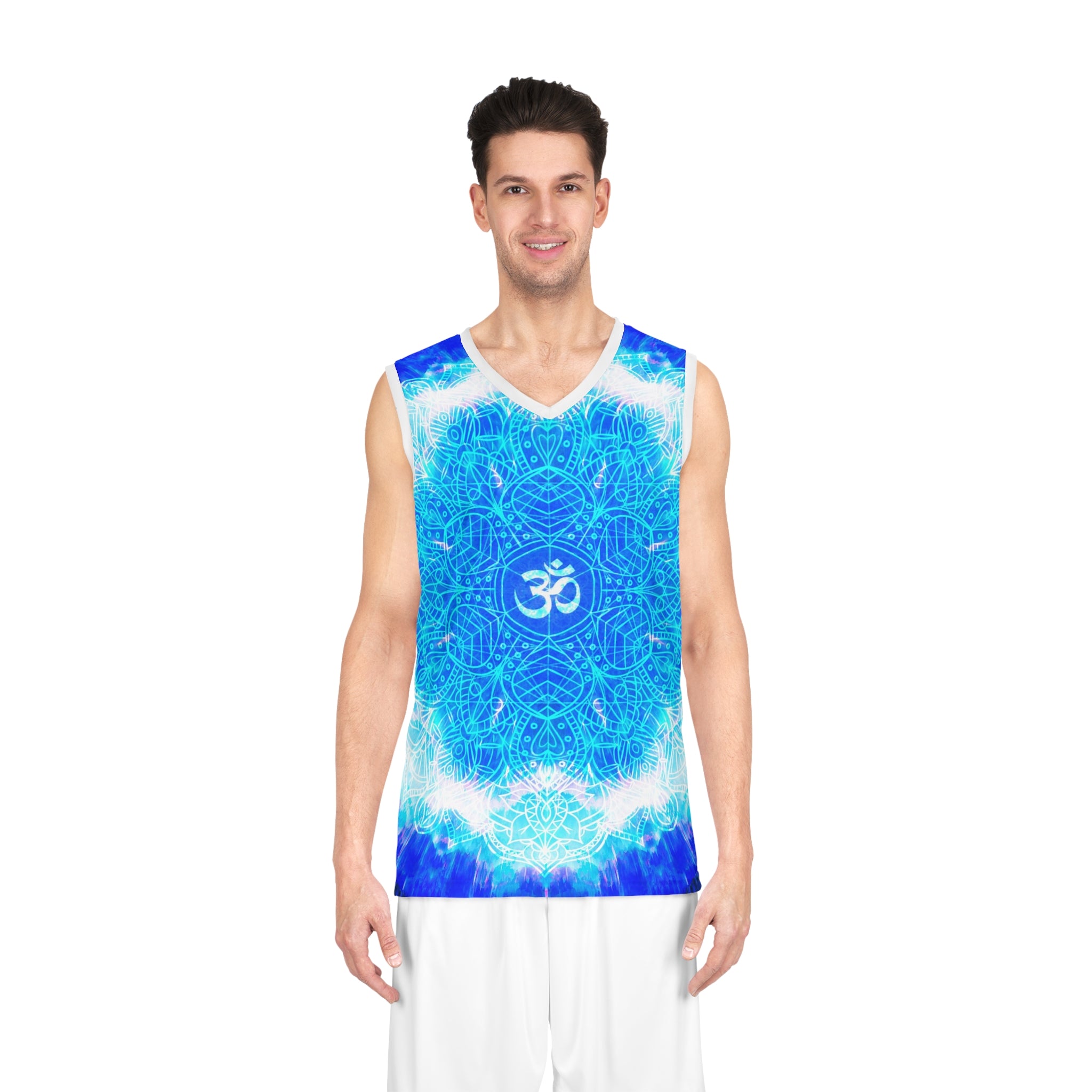 Amen Jin's Blue Sun Om Meditations Basketball Jersey