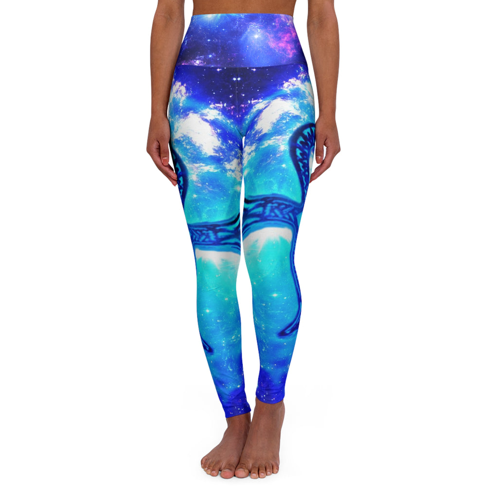 Iridescent Ankh Dreams High Waisted Yoga Leggings